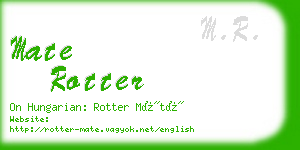 mate rotter business card